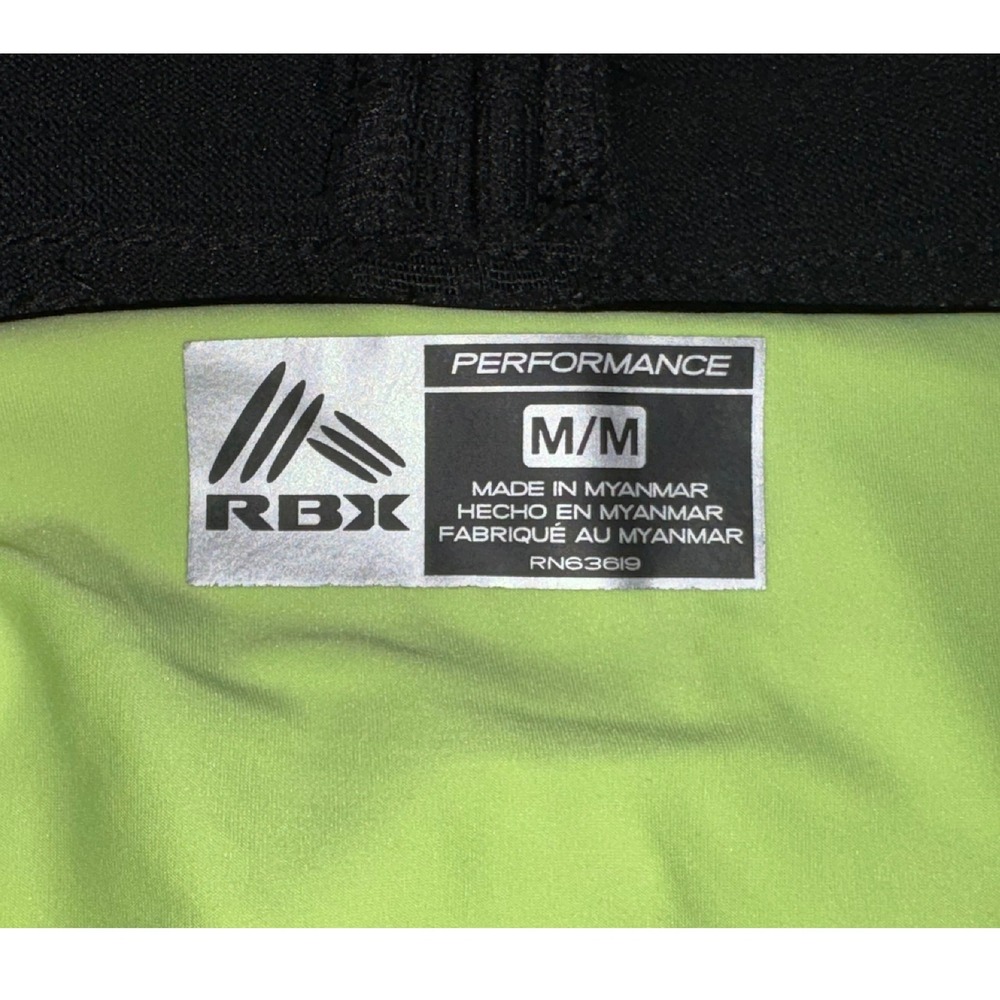 RBX Active Mens 5 Inch Running Shorts Charcoal Gray Lime Green Liner CRM5194RB M - Picture 2 of 7